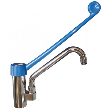 MONOBLOCK MODEL DOUBLE INLET ONE HANDLE TAP ELBOW FUNTIONING