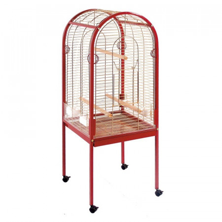 curved parrot aviary with top door