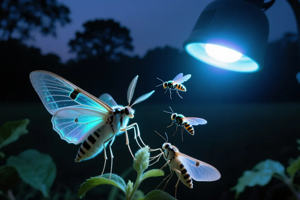 Los insectos voladores y la luz ultravioleta
